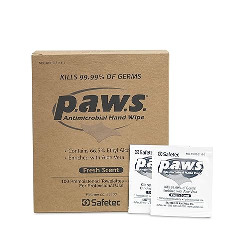 Safetec PAWS Toalla antimicrobiana 6 cajas (100 cada una)