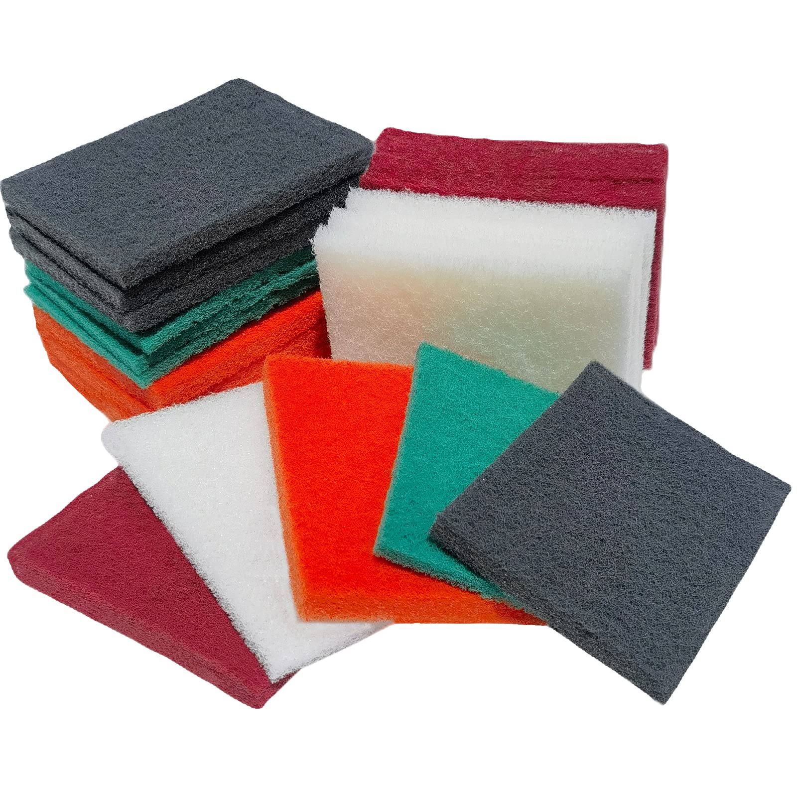 20 Pack 4 x 5.25 Inch Scour Pads Set for Kitchen and Dish Cleaning- Coarse Medium Fine Superfine General Purpose Scouring Pad Reusable Household Dish Scrubber, Scour pad …