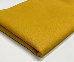 A-Express Cotton Fabric - 60 Inch 150 cm Width Per Meter - 150 GSM Viscose Material - for Clothing, Curtain Lining, Sheets, Dresses, Pillowcases - Half Meter Mustard