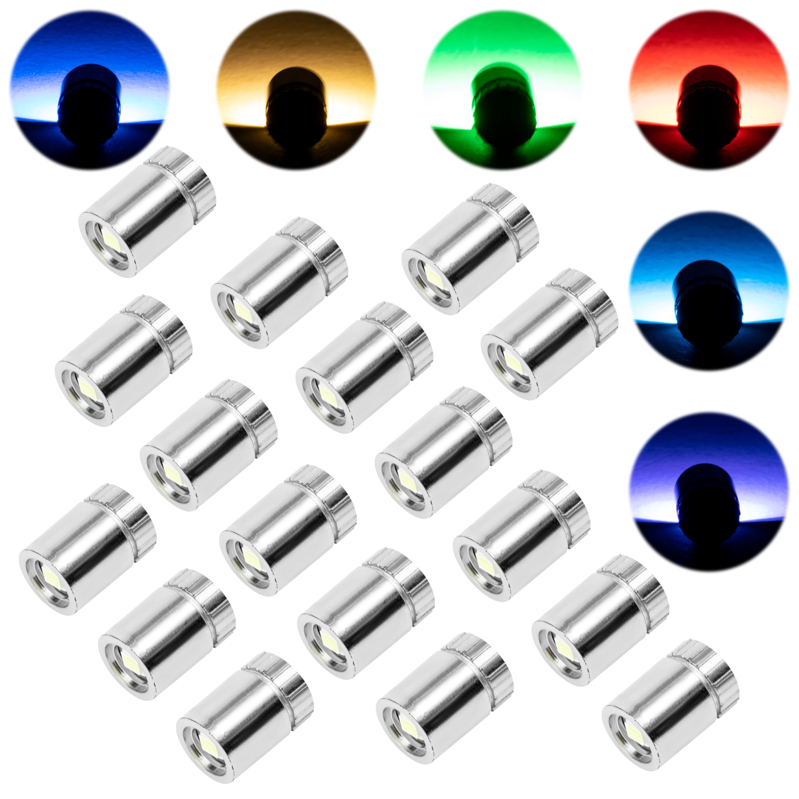 TirEurt 36Pcs Mini LED Lights for Dollhouse Accessories - 6 Colors, Battery Included (3x AG3), PPC Material with Twist Switch, Craft DIY Miniature Lights Gifts for DIY Paper Lanterns, Miniature Decor