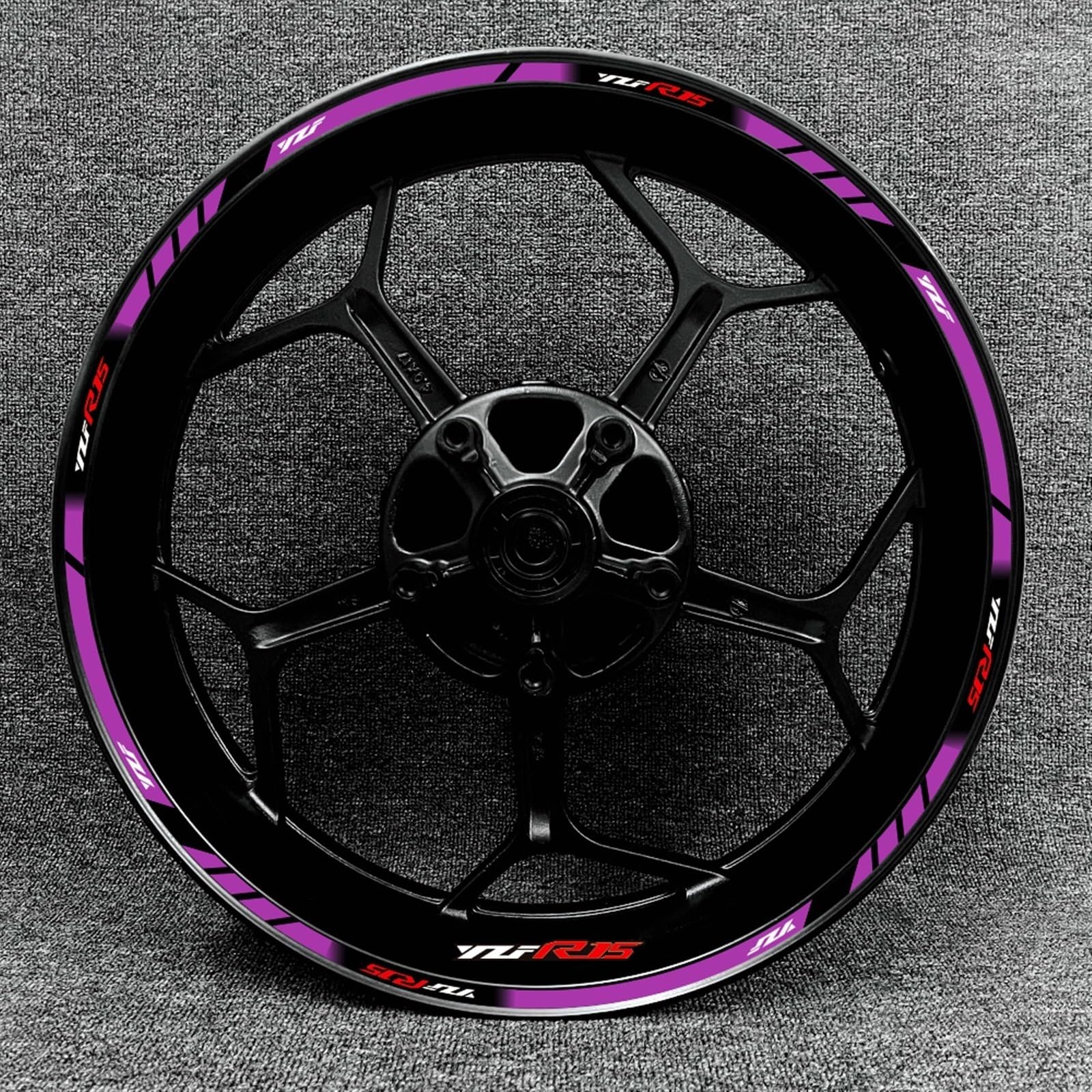 Motorcycle Wheel Rim Decal Decorative Hub Waterproof Reflective Sticker for Yamaha YZF R15 Decorative(Color26)