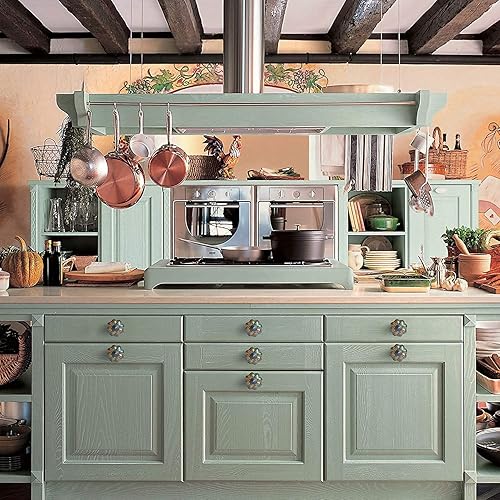 Miniatura 3 de OLAYA Pomos de cerámica vintage de calabaza para gabinetes, manijas de armario, pomos de cerámica, pomos de calabaza retro y elegantes, manijas de