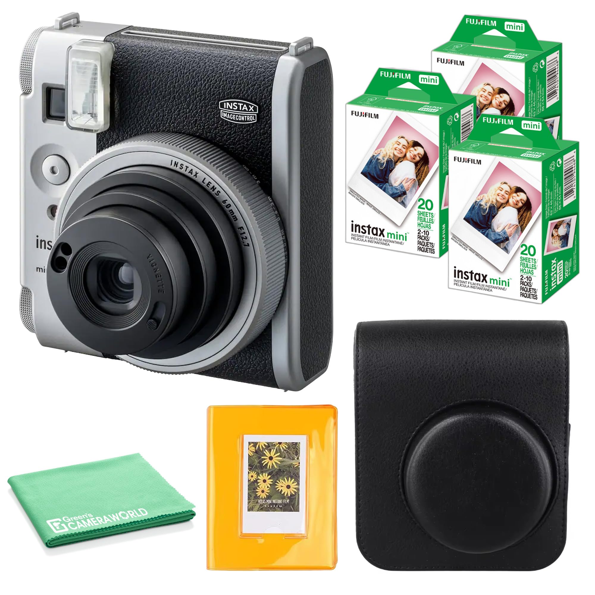 Fujifilm Instax Mini 99 Instant Film Camera Silver Value Bundle 60 Sheets