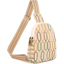SILKAREA Boho Embroidered Sling Bag for Women Crossbody Bag Shoulder Purse