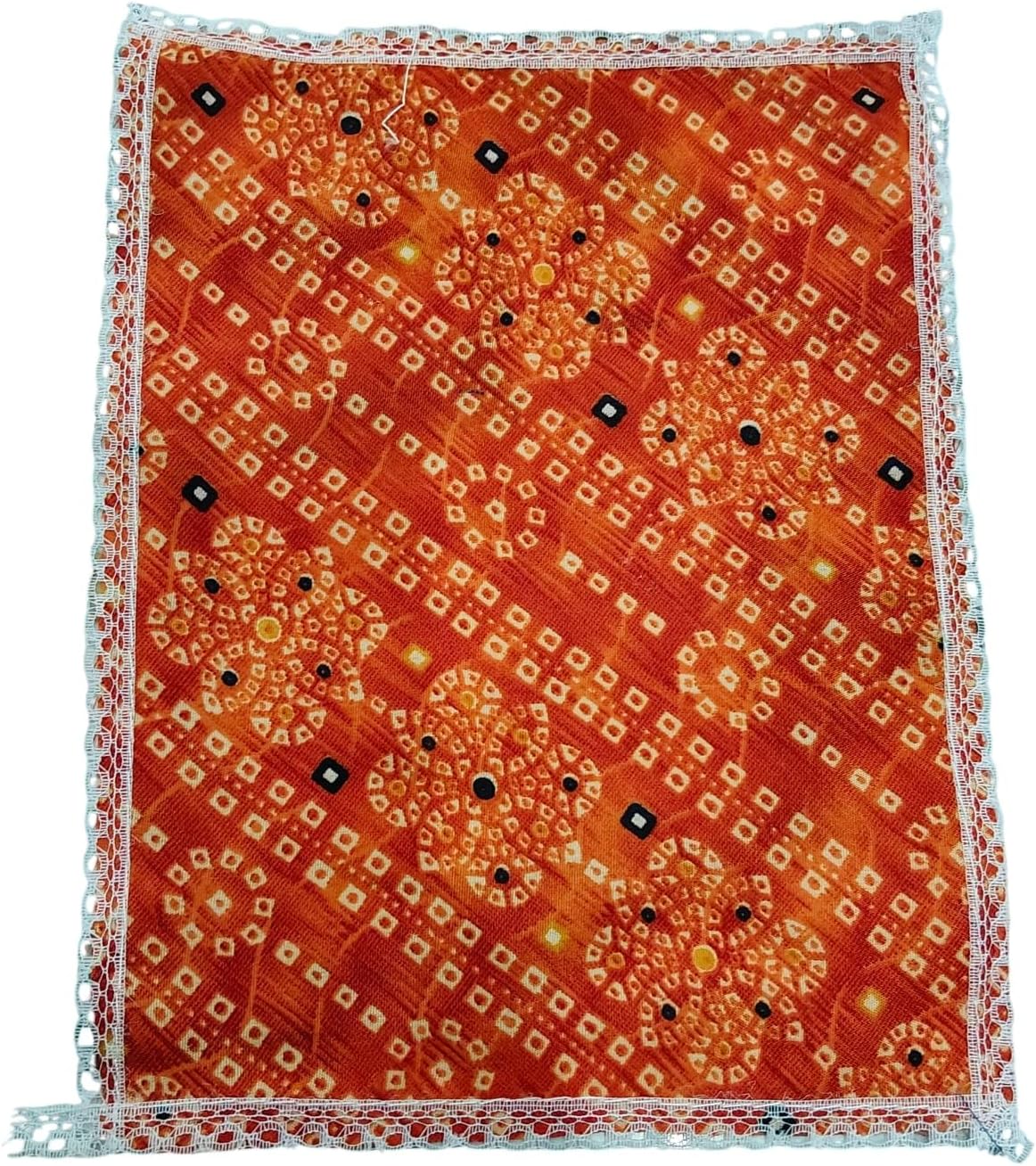Divine-Interiors Laddu Gopal ji Unique Design and multiprint with White lace Soft Fabric and Comfortable for ladoo Gopal ji Random Color (Pack of 2) (Multicolor, 8x10 inch, 0-3 no Laddu Gopal ji)
