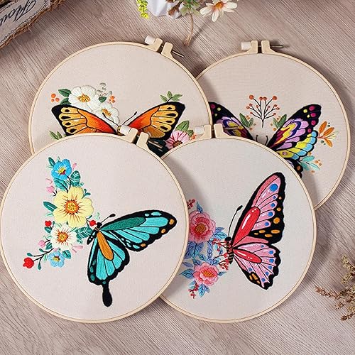 Miniatura 8 de Dimension Kit de iniciación de bordado para principiantes para adultos con patrón, kits de punto de cruz estampados, kit de bordado para