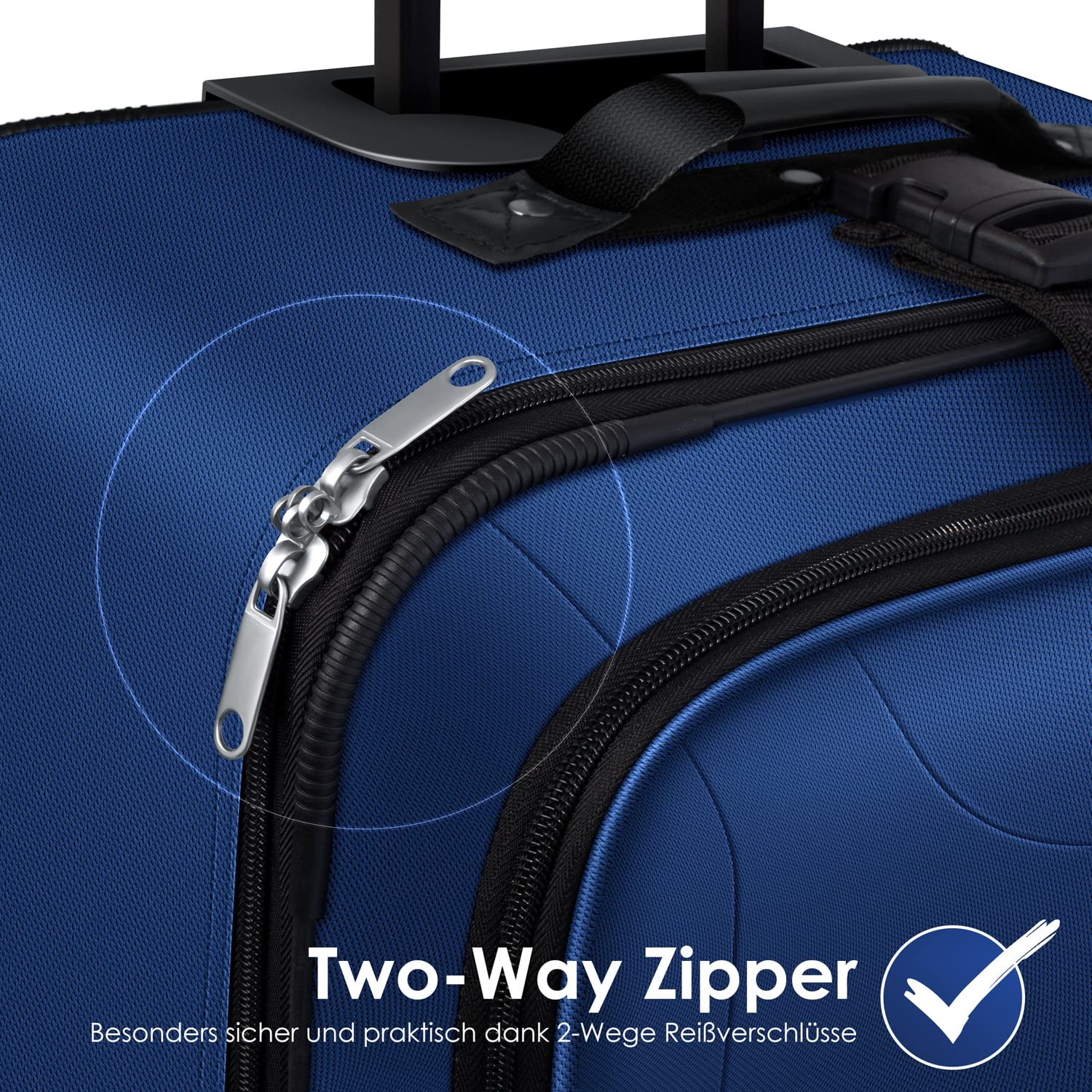 KESSER® Set di trolley 4pz | set di valigie da viaggio con rotelle | set completo di 4 valigie business | S M L XL | scomparto a rete | rotelle | manico telescopico | valigie borse