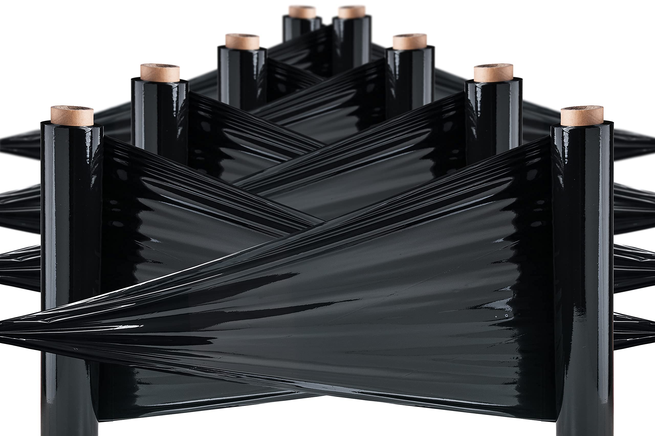 Pellicola Nera Per Imballaggio - Rotolo 50 Cm X 200 M, 6 Pezzi, Elastica Manuale - Foto 10