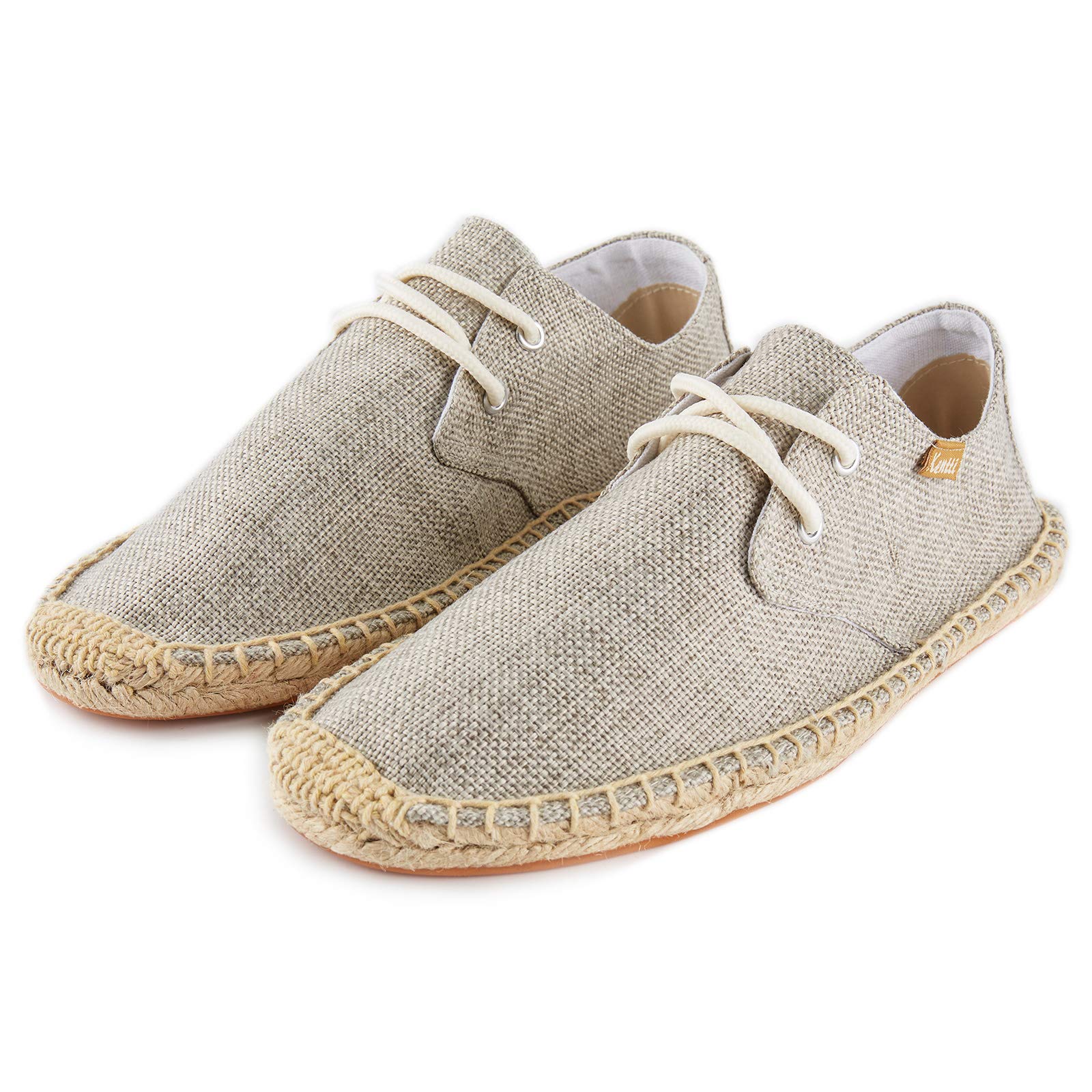 Espadrilles Plates en Toile décontractées Lacets pour Hommes