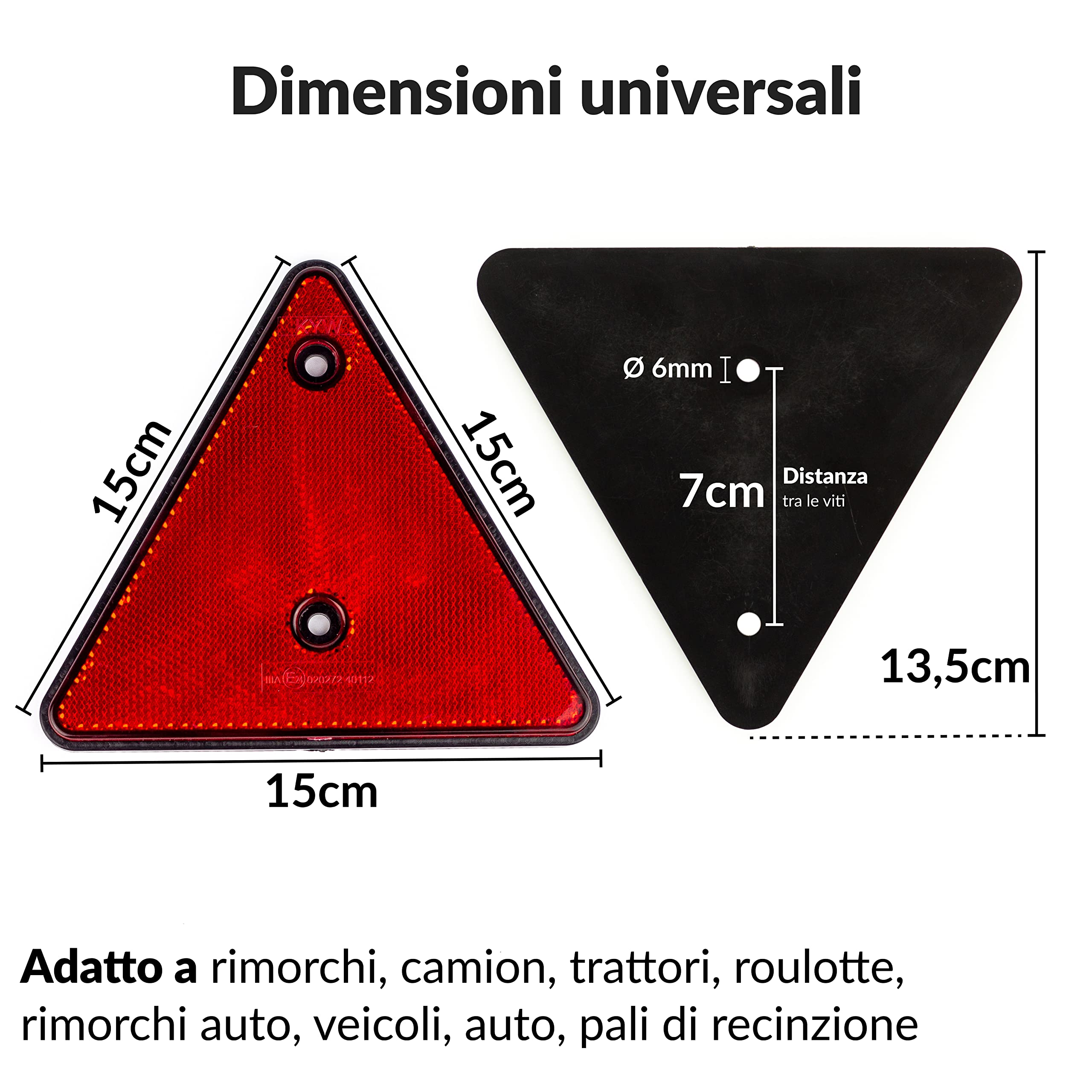 Riflettore rotondo, arancione Riflettori