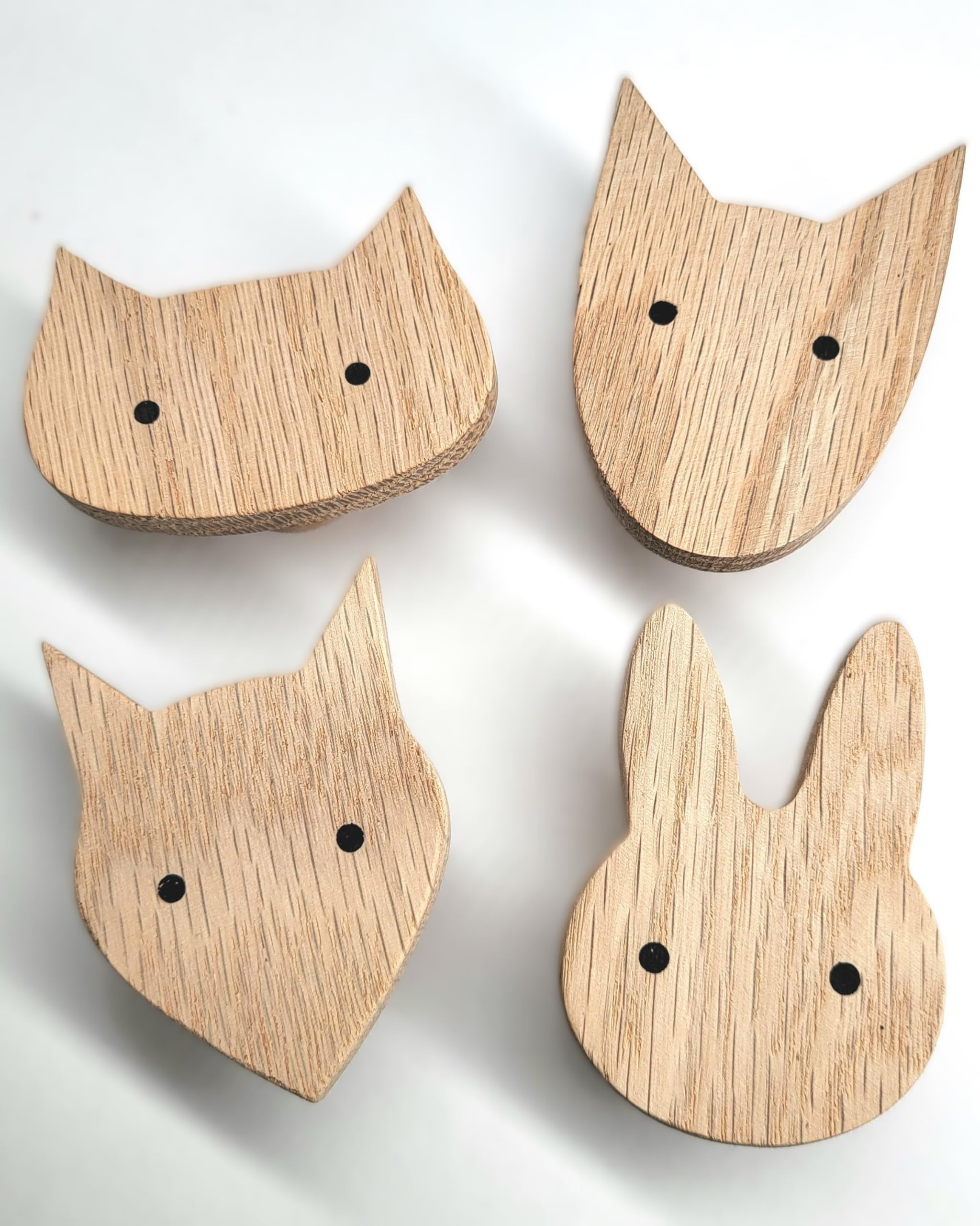 Crochets Muraux Pour Enfants En Bois Animaux Enfants Chambre D'enfant Animaux Scandinaves Wapiti, Lynx, Loup, Ours, Décoration, Porte-manteau Manteau
