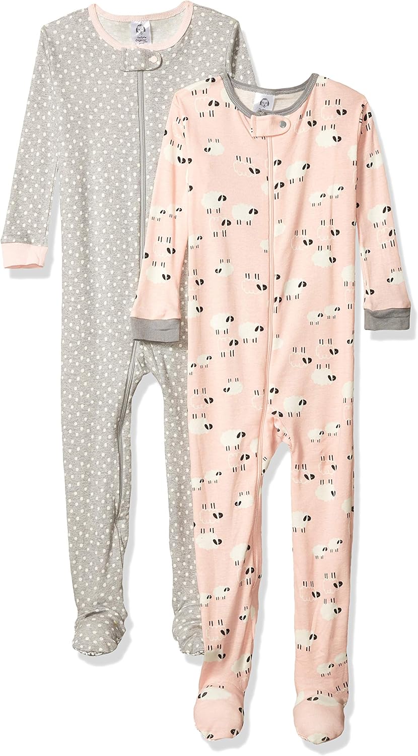 Gerber Baby Boys' 2-Pack 2 Pack Cotton Footed Pajamas-Closeout