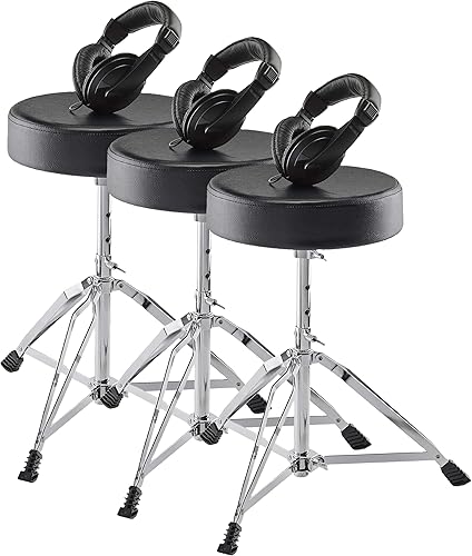 Miniatura 9 de Alesis Drum Essentials Bundle  Paquete completo de accesorios de batería eléctrica que incluye un trono de batería y auriculares en la oreja