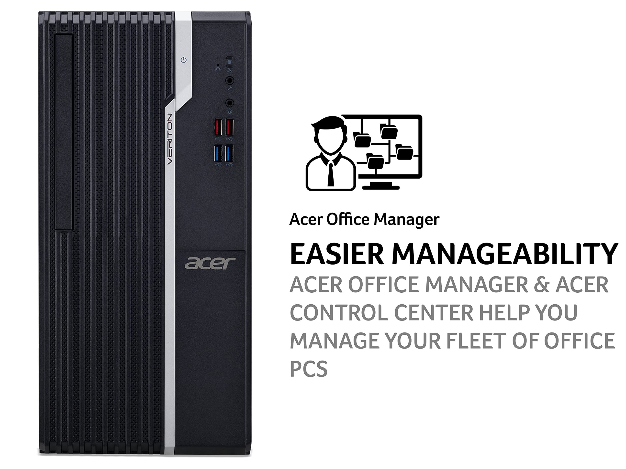 ②acer VX2680G-F58U i5-11400 8GB 256GBSSD Acer Veriton X Series VX2680G - Commercial Desktop PC