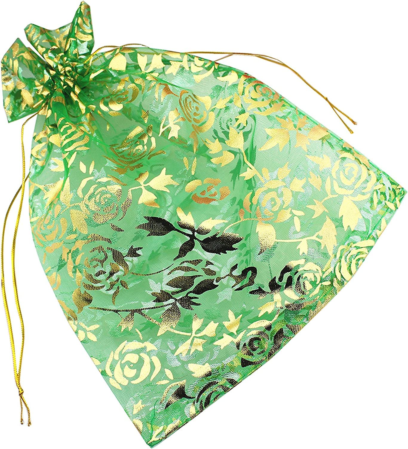DNY – 100 Pcs Potli Bags, Organza Pouches 4x6 inches with Drawstring Small Potli Bags for Return Gifts for Wedding| Party |Baby Shower| Dry Fruit Pouches (GREEN FLOWER)… (B0BNLTCV7C) Amazon Price History, Amazon Price Tracker