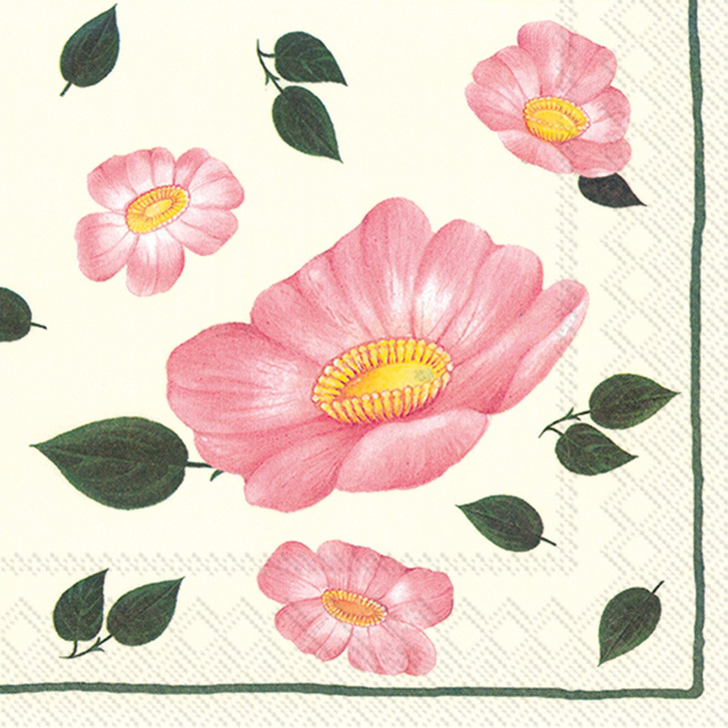 IHR Ideal Home Papierservietten Mit Vergissmeinnicht & Primel-Muster – 20 Stück, 33x33 Cm, Umweltfreundlich