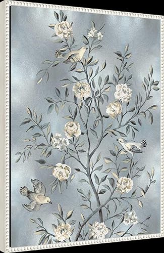 Miniatura 2 de Amanti Art Lienzo enmarcado para pared, 30 x 23 pulgadas, chinoiserie en plata III de Renee Campbell, lienzo enmarcado para pared, obras de arte de