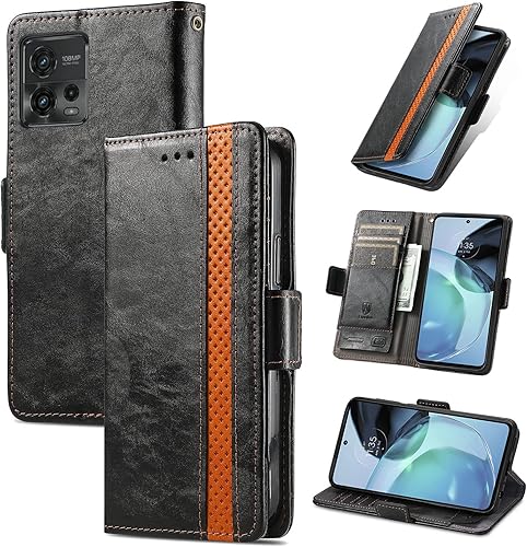 Miniatura 131 de Funda para Honor X7, Funda para Honor Play 30+ Plus Funda de piel sintética con ranuras para tarjetas Funda con soporte abatible Rojo