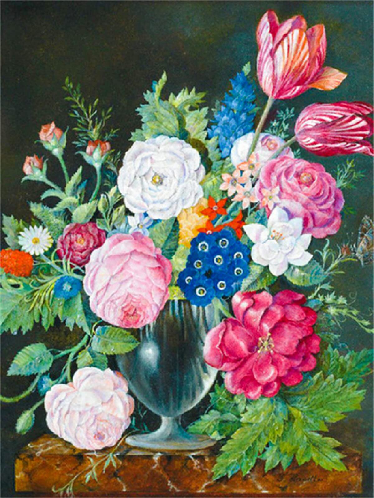 Kit Diamond Painting Parziale 5D TRRCEPOS | Fiori 30x40 Cm | Arte Fai Da Te Con Strass Cristallo Per Adulti E Bambini - 2