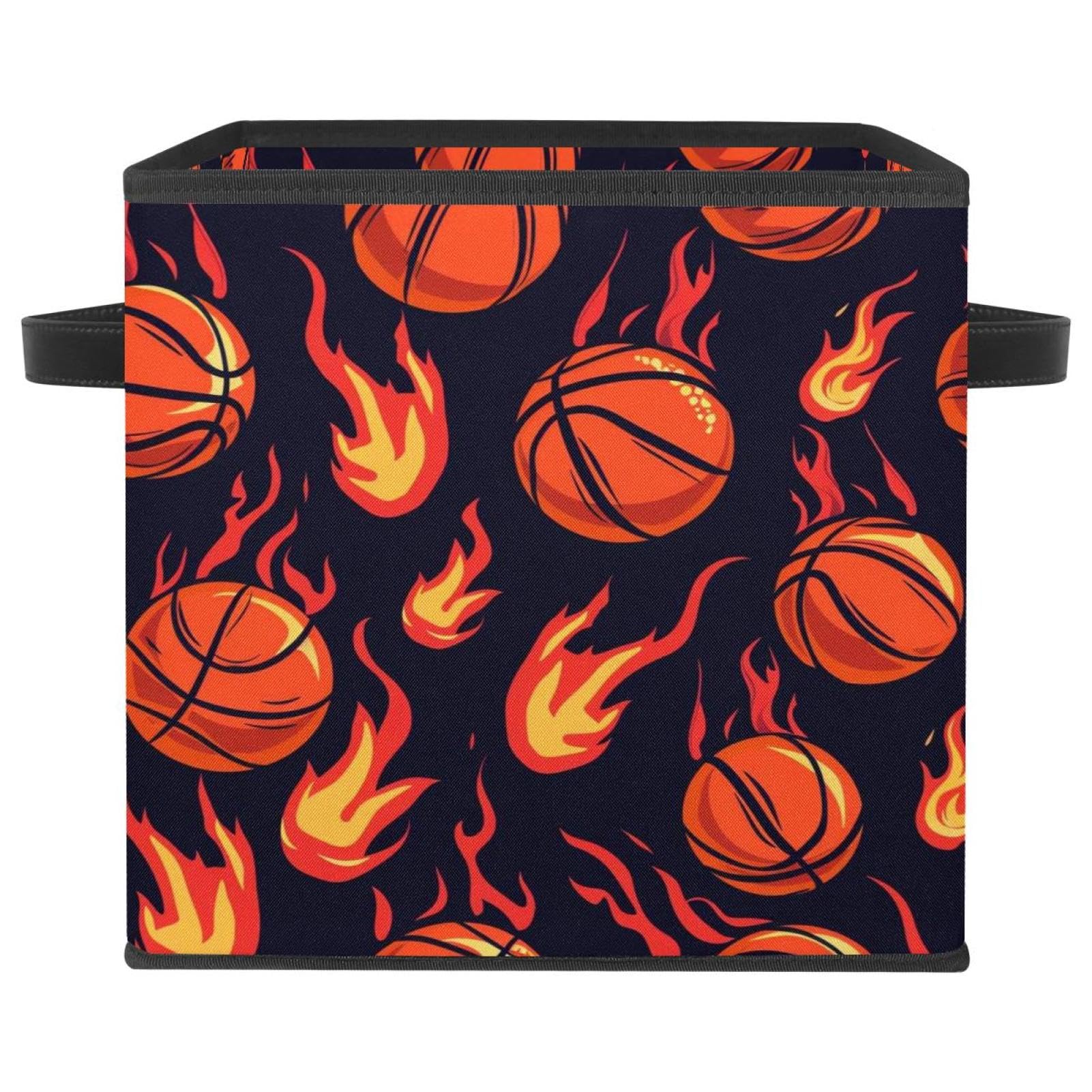 Boîte de rangement basket-ball grand cube pliable en tissu Oxford de 28 cm
