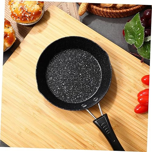 Miniatura 2 de Housoutil Sartén pequeña de hierro fundido, sartén de huevos de 5 pulgadas/4.7 in, antiadherentes, adecuadas para estufa de gas, cocina de
