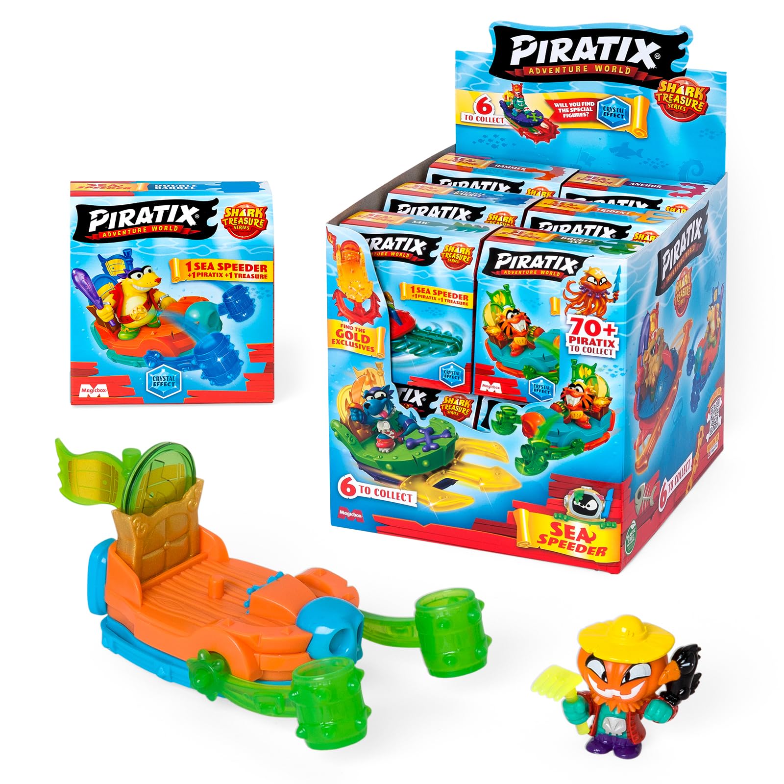 Amazon.com: PIRATIX ADVENTURE WORLD Shark Treasure Series, Display