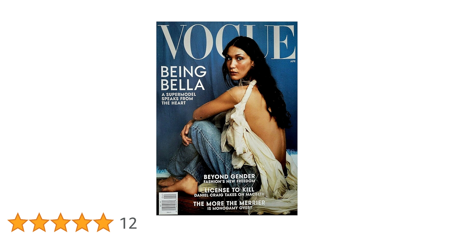 VOGUE Magazine (April, 2022) BELLA HADID Cover BEYOND GENDER