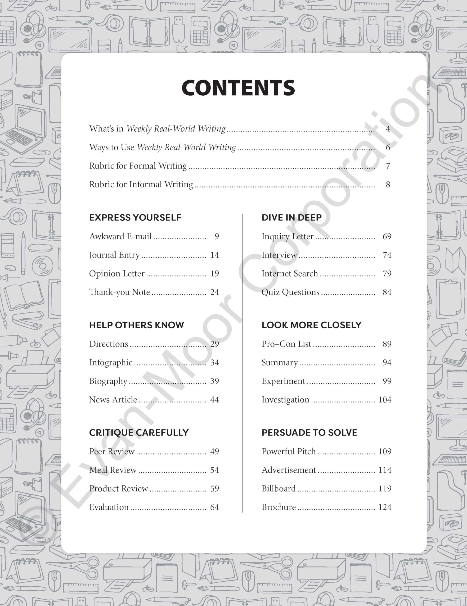 Weekly Real-World Writing, Grades 3-4