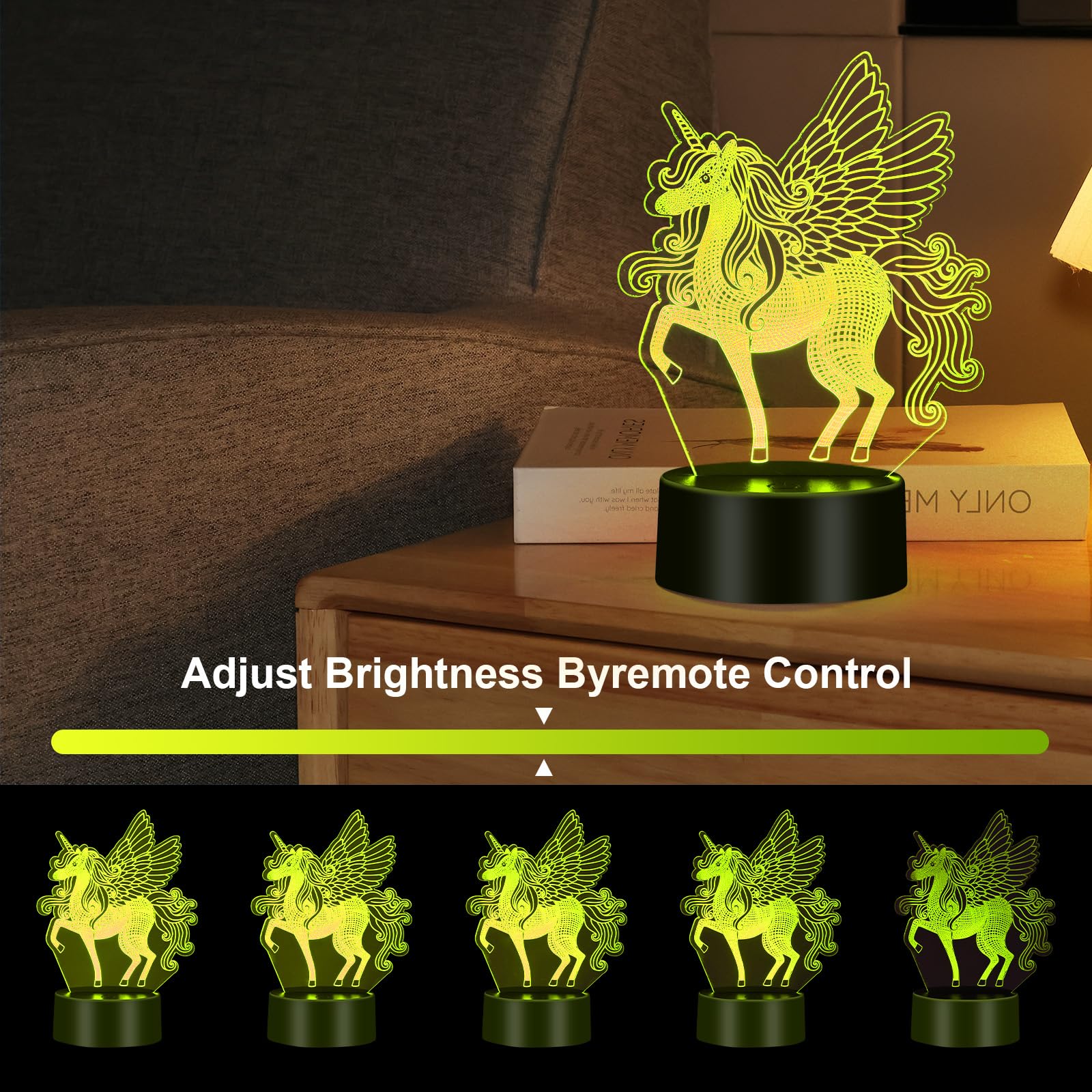 Ot De 2 Socles Lumineux 3D Avec Télécommande Et Câble USB - 16 Couleurs Reglables Controle Tactile Veilleuse Led Pour Acrylique Et Plexiglas 91591985