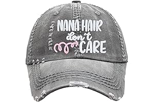 Women's Nana Hair Don't Care Hat, Nana Handmade Embroidered Gift
