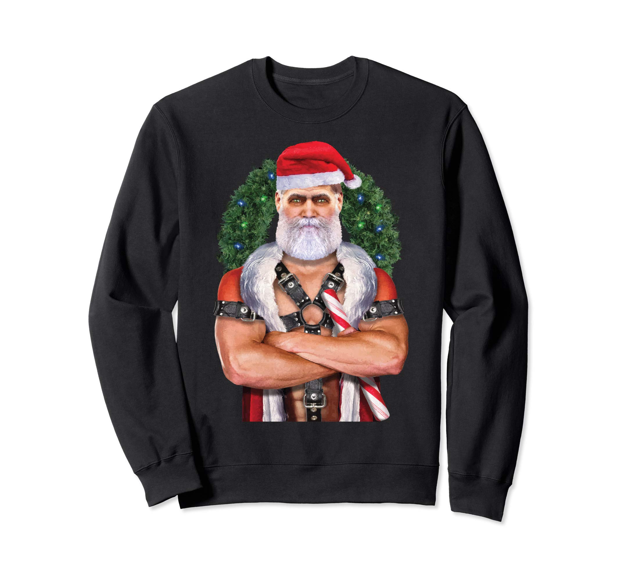 Amazon.com: BDSM Leather Daddy Santa Gay Pride Christmas Holiday Sweatshirt  : Clothing, Shoes & Jewelry