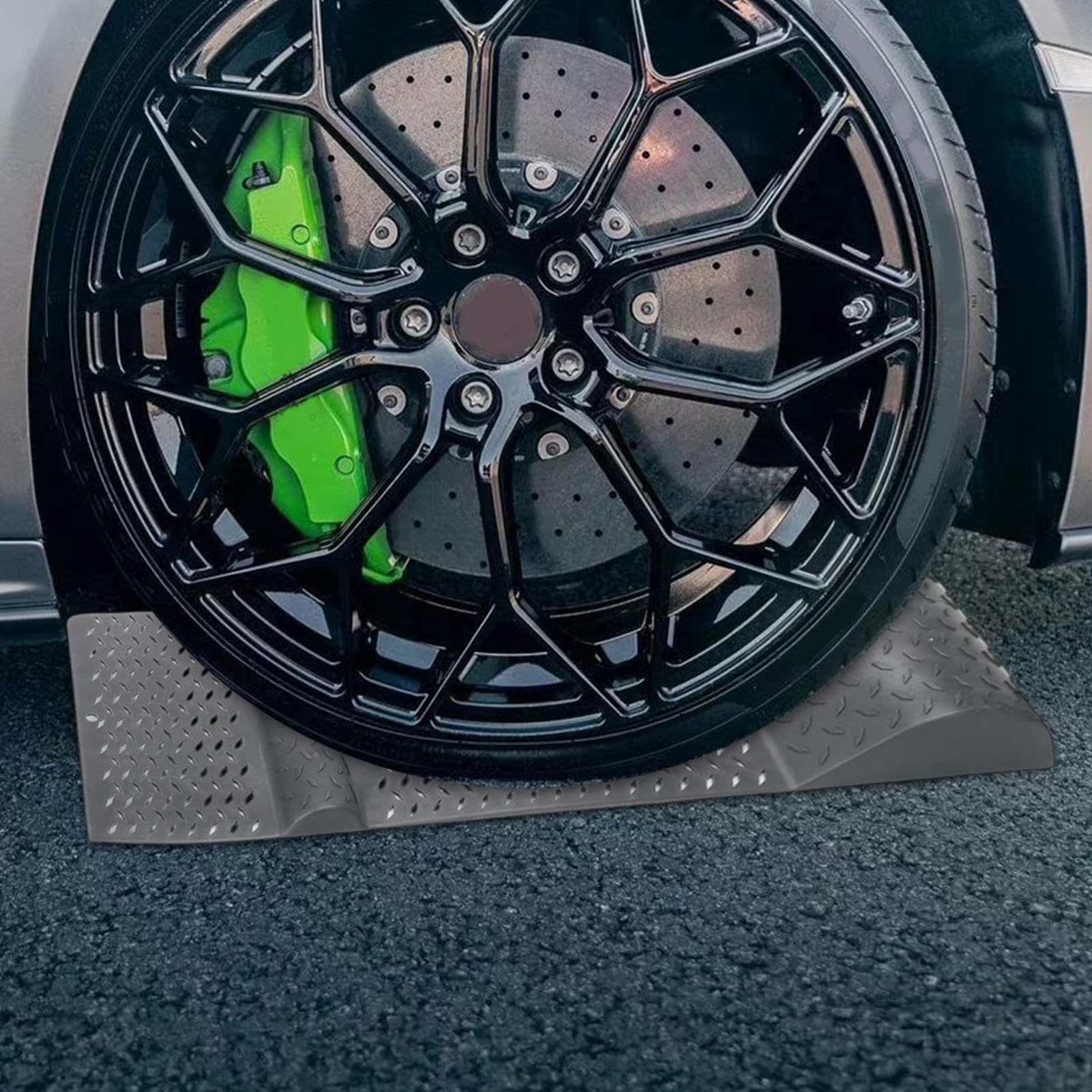 Parada de Aparcamiento para Aparcamiento de garajes, topes de estacionamiento de Coches, posicionador de neumáticos Antideslizante para Motocicleta, Carrito de Golf, Remolque, camión, Coche,