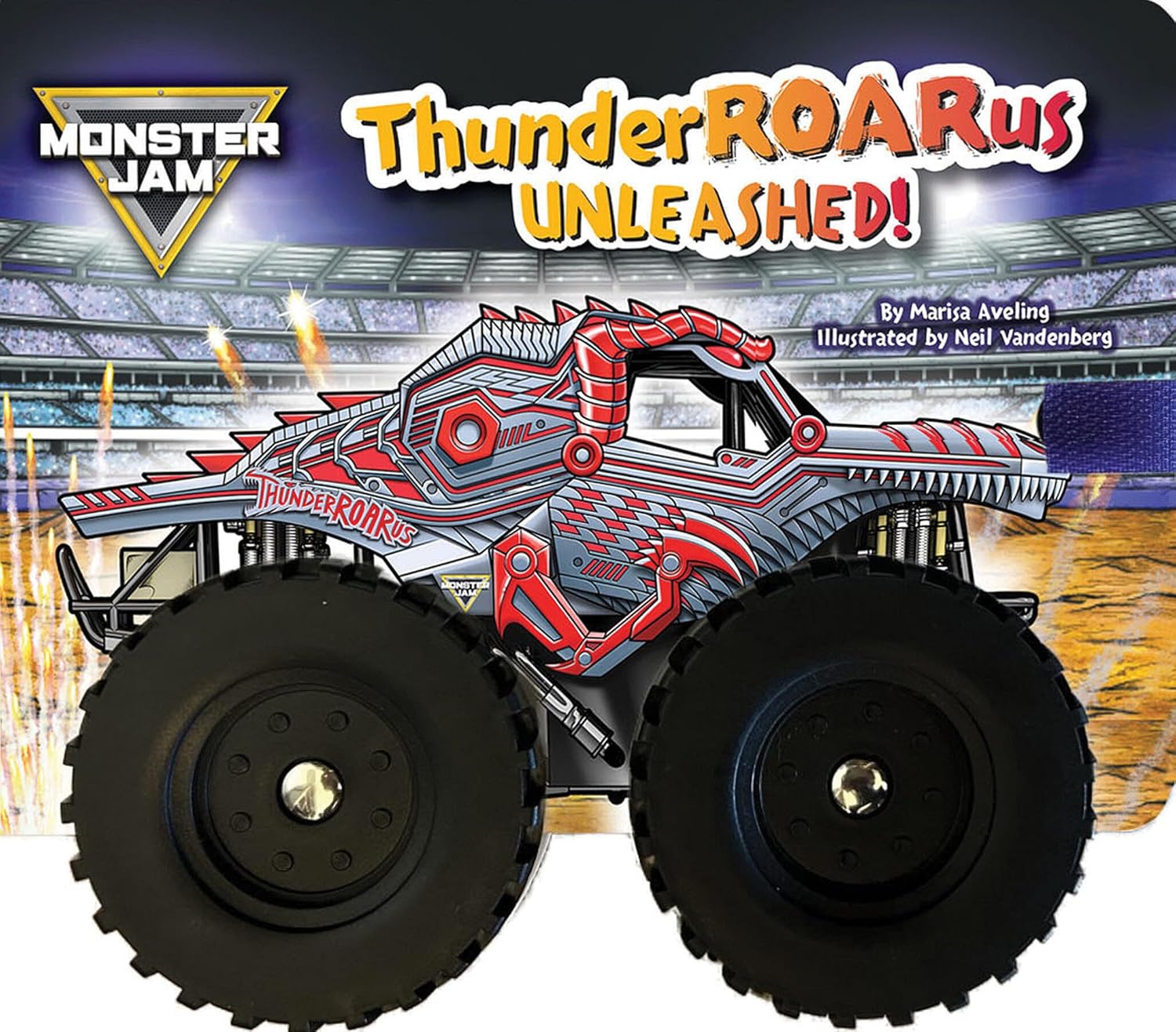 Monster Jam: ThunderROARus Unleashed! A Board Book with Wheels      Board book – March 3, 2026