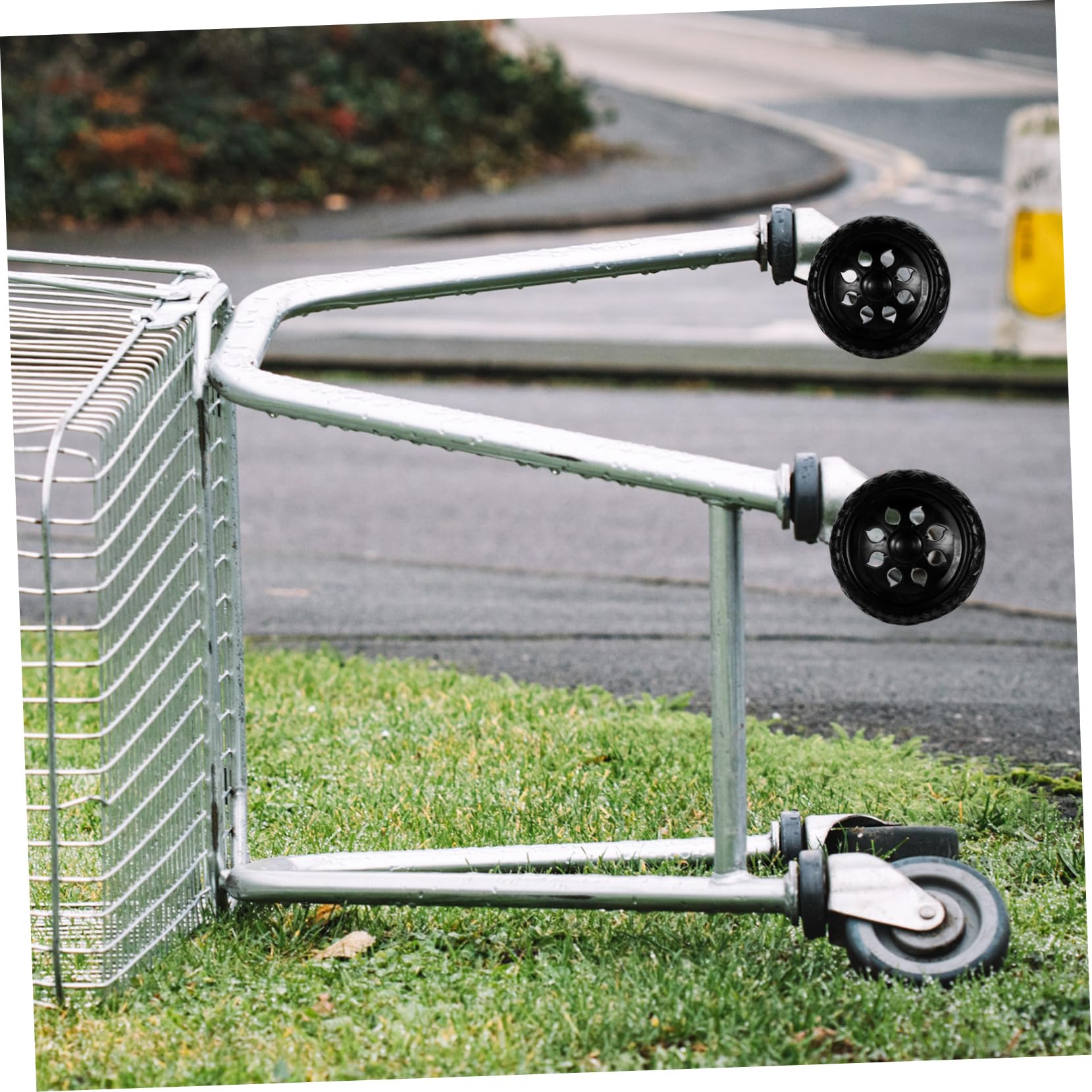 HOMSFOU Ruedas Para Carrito De Compras 2 Piezas Repuestos Ruedas Giratorias 6.29X6.29X1.18 Pulgadas Ruedas De Repuesto Para Carro De Compra Uso Diario Fácil Instalación