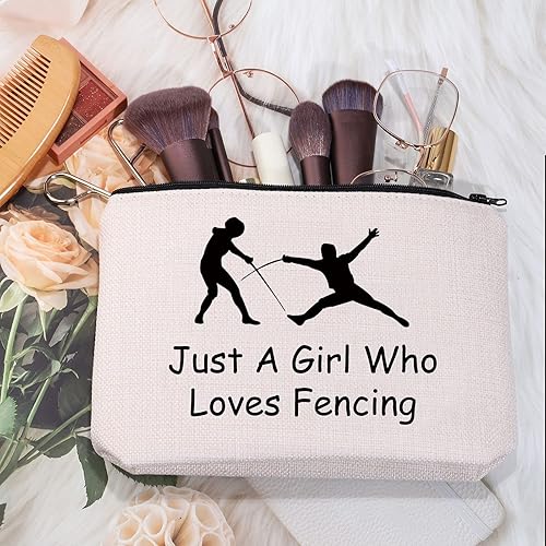 Miniatura 6 de MEIKIUP Esgrima Deporte Amante Regalo Esgrima Entrenador Maquillaje Bolsa Que Ama Esgrima Viaje Cremallera Bolsa Cosmética, Loves Bolso de esgrima