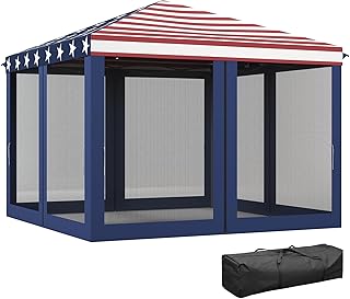 10 Pop Up Gazebo Ideas for Flexible Backyard Shade 50 Outsunny 10' x 10' Pop Up Canopy Tent with Netting, Instant Gazebo, Scre...