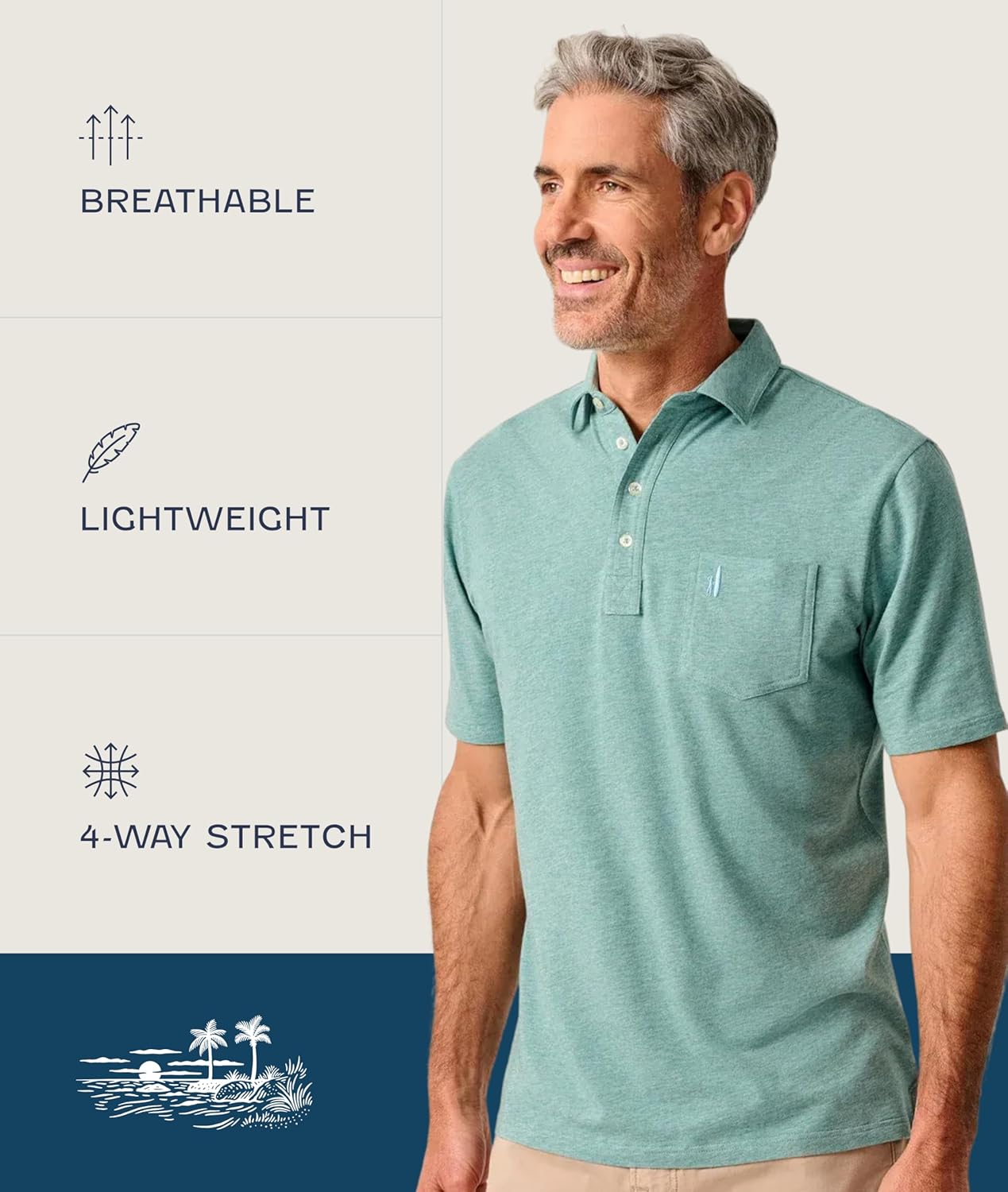 johnnie-O Original 4-Button Polo - Heathered 2.0 - Image 4