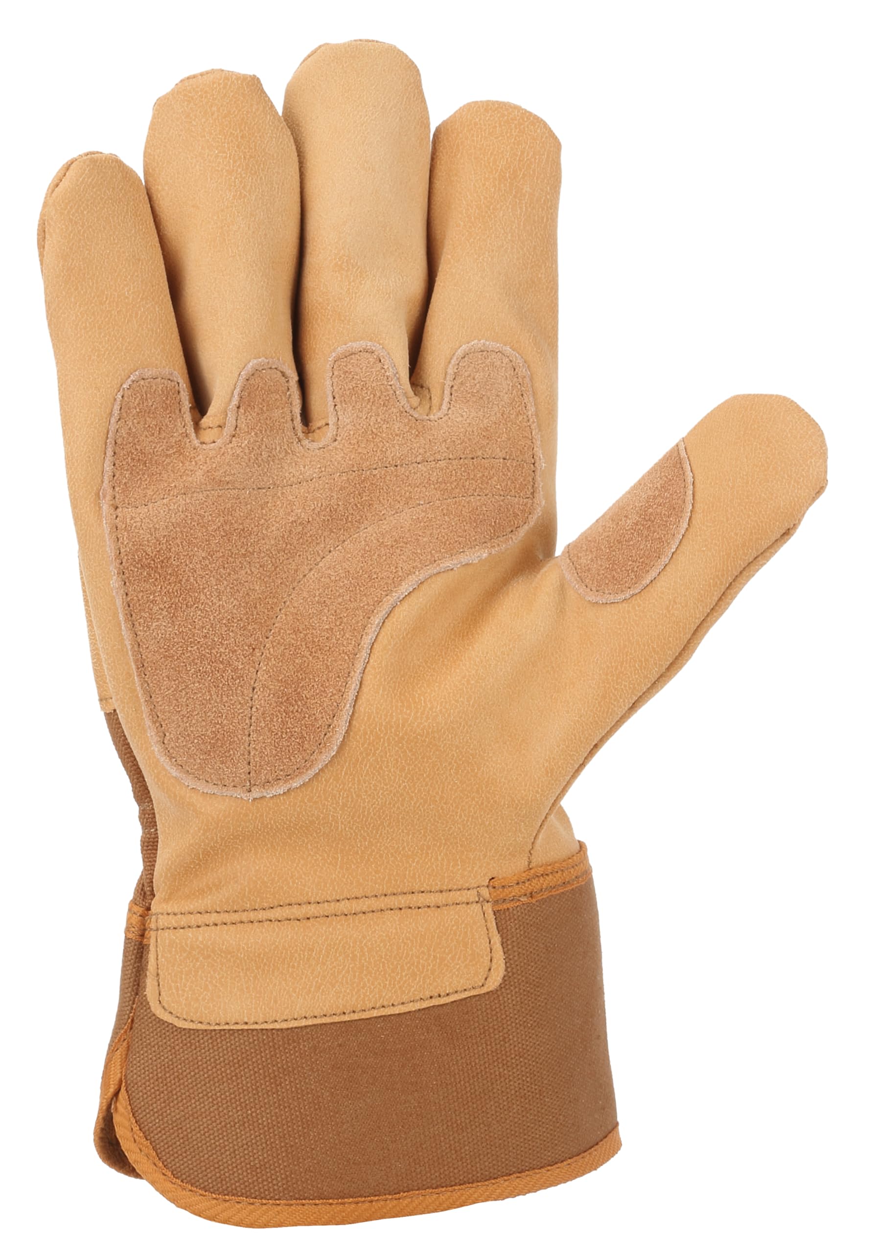 Carhartt Męska skóra ziarnista rękawice robocze z mankietem bezpieczeństwa na zimną pogodę, Brązowy, XL