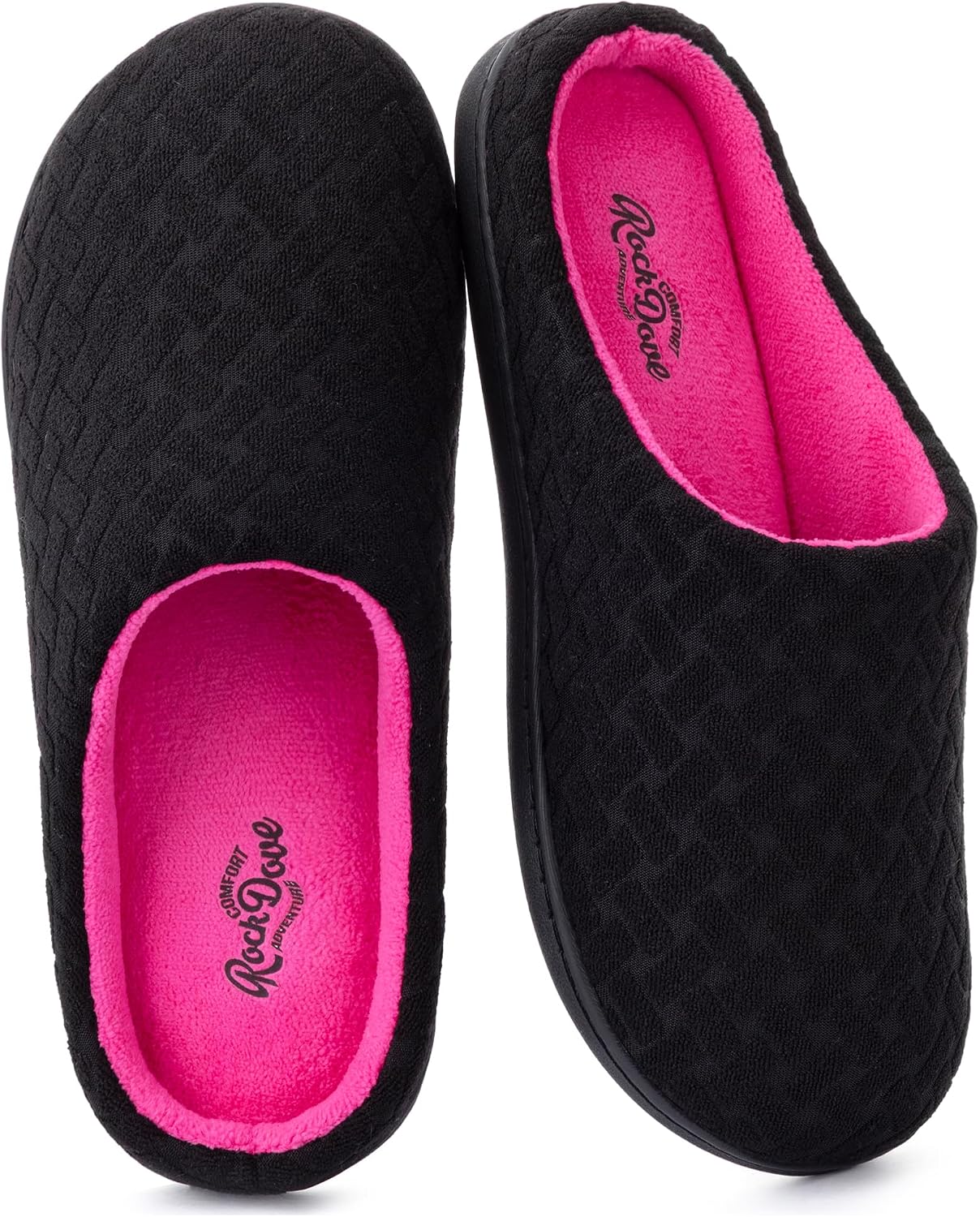 RockDove Womens Birdseye Knit Memory Foam Slippers