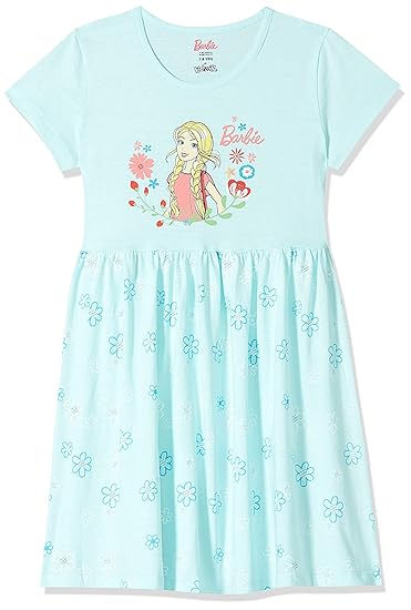 Kidsville Girls Cotton A-Line Below The Knee Dress (STY-21-22-000573_Lilac_2 3 Years)
