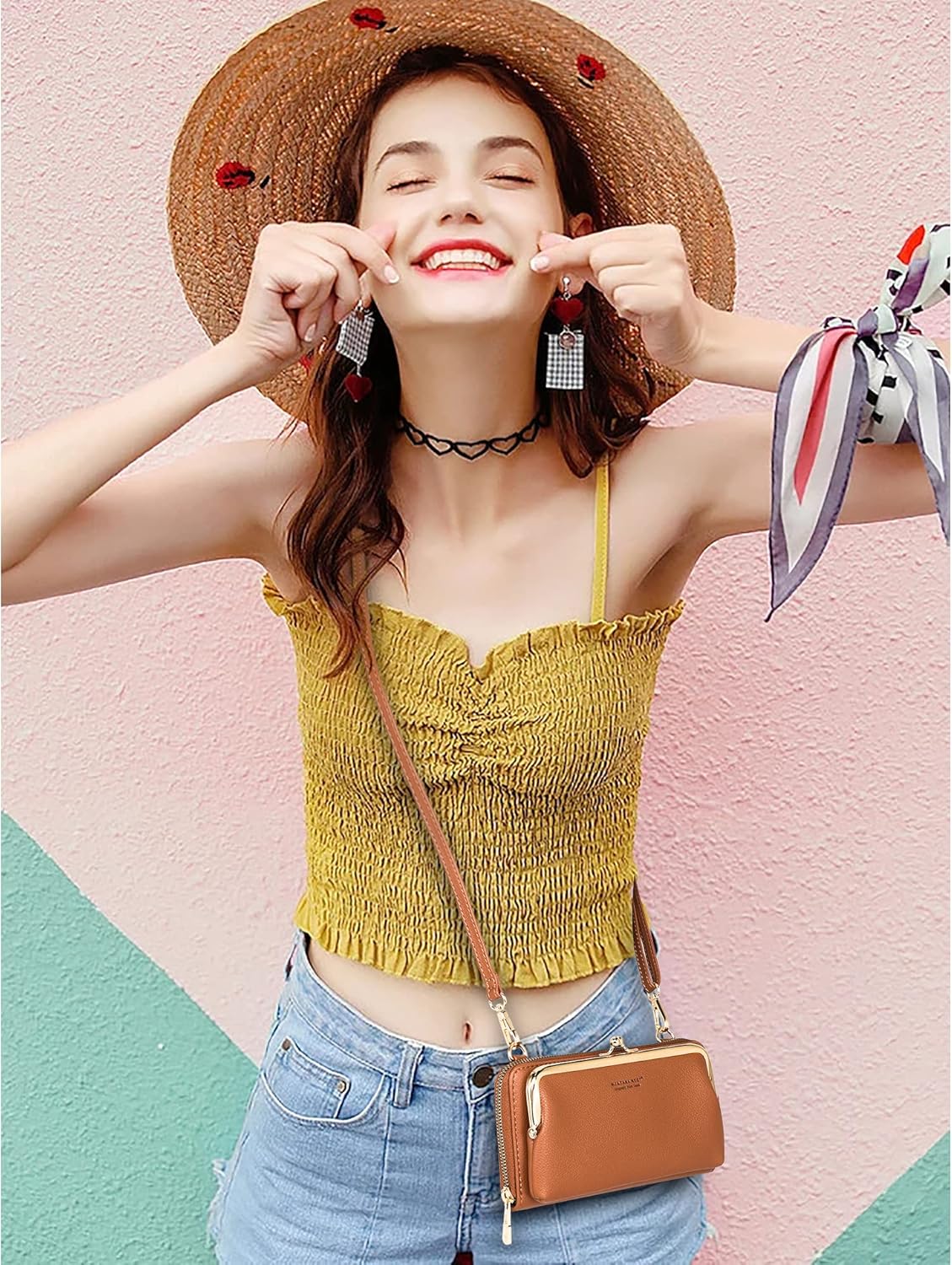 Montana West Small Crossbody Cell Phone Purse for Women RFID Blocking Cellphone Wallet - Image 2