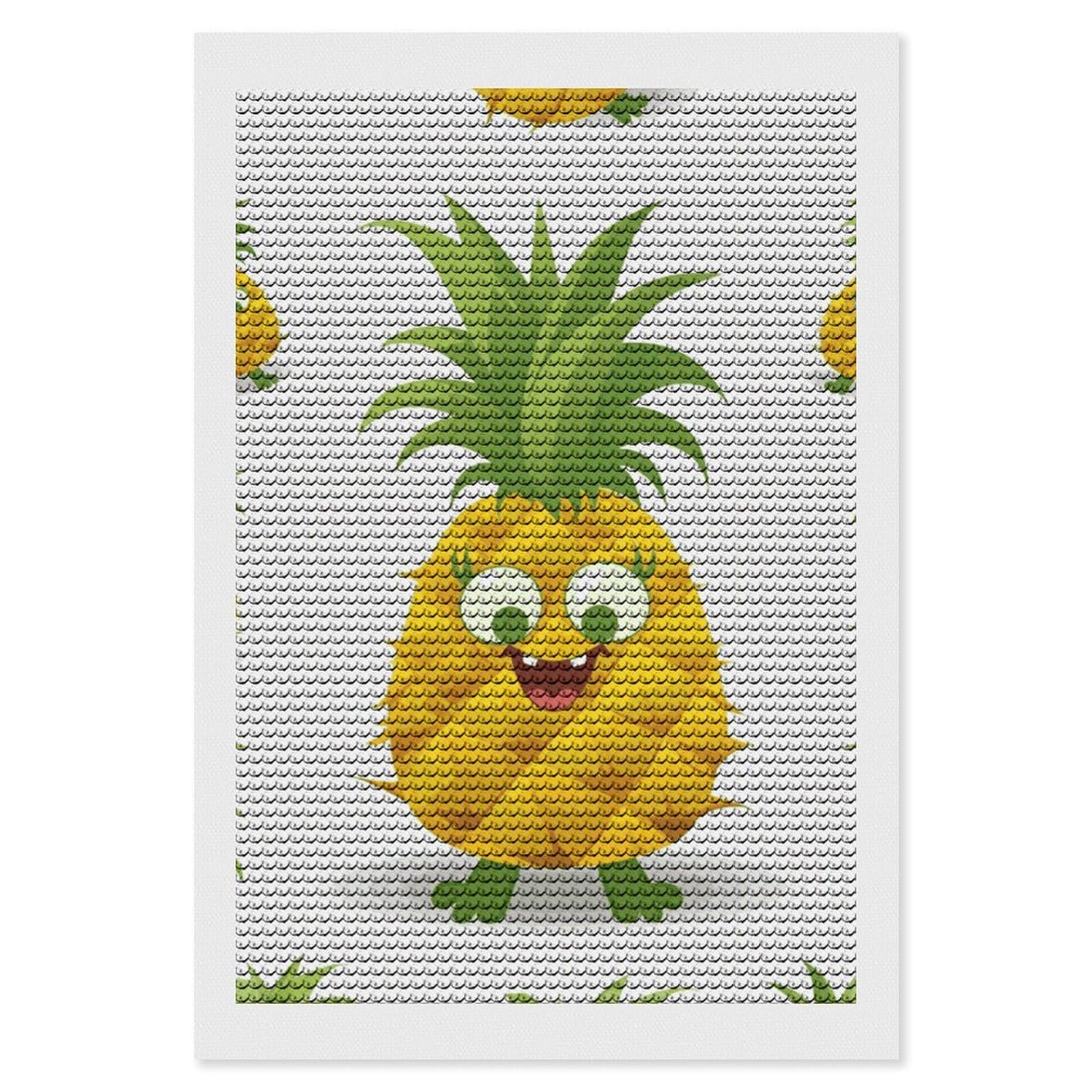 NONHAI Diamond Painting Kits for Adults - DIY Diamond Art Kits for Beginners - Full 5D Paint Drill Diamond Dots Paintings- Pineapple Diamonds Pictures Gem Art and Craft Wall Decor 8"x12"