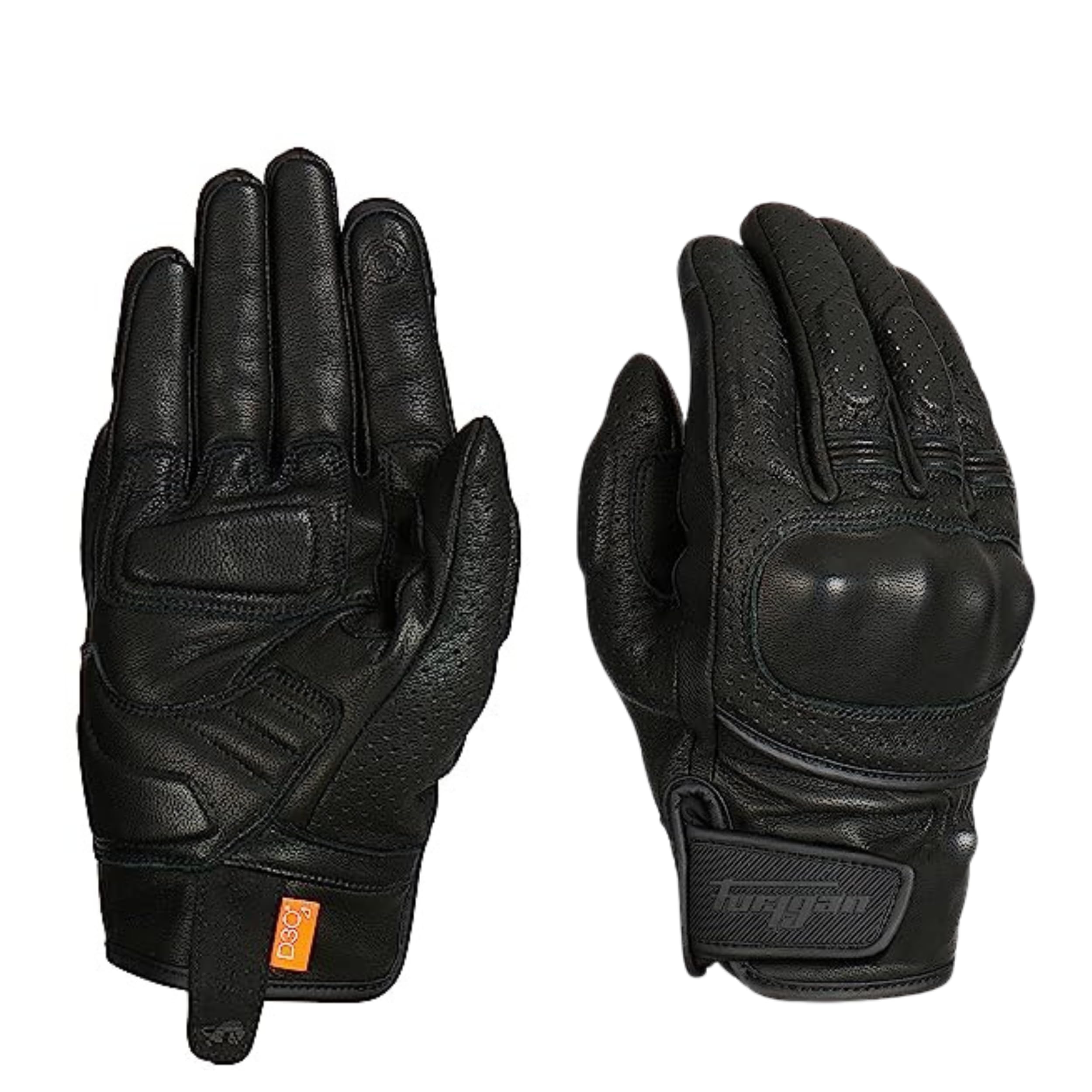 FURYGAN LR Jet Vented D3O - Tactile - Paume 100% Cuir de chèvre - Gants de Moto légers Homme - Protection métacarpes D3O - Aventure Touring Urbain