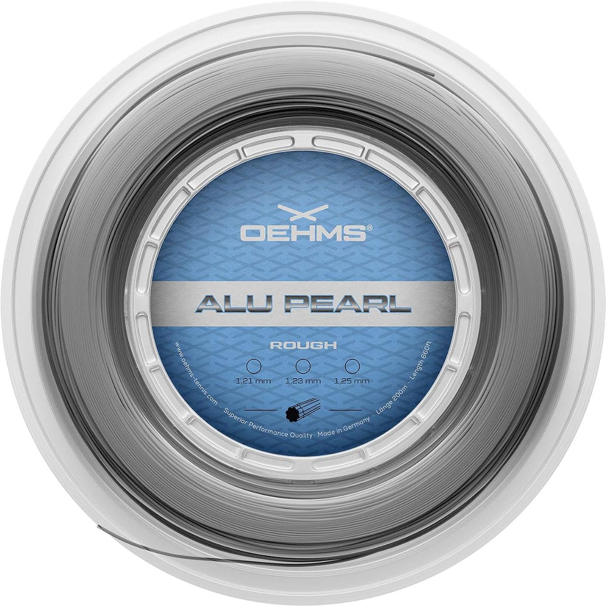 OEHMS Alu Pearl Rough | Grooved Co-Polyester Tennis String | Spin & Control