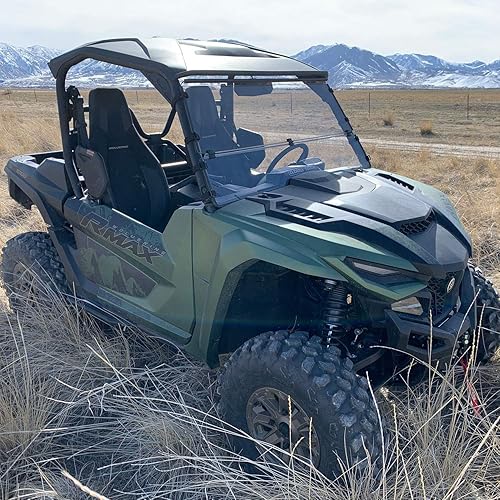 Miniatura 3 de Clearly Tough Parabrisas plegable completo Wolverine RMAX 1000 (también se adapta a máquinas X2X4 2021 y más nuevas)  Resistente a los arañazos