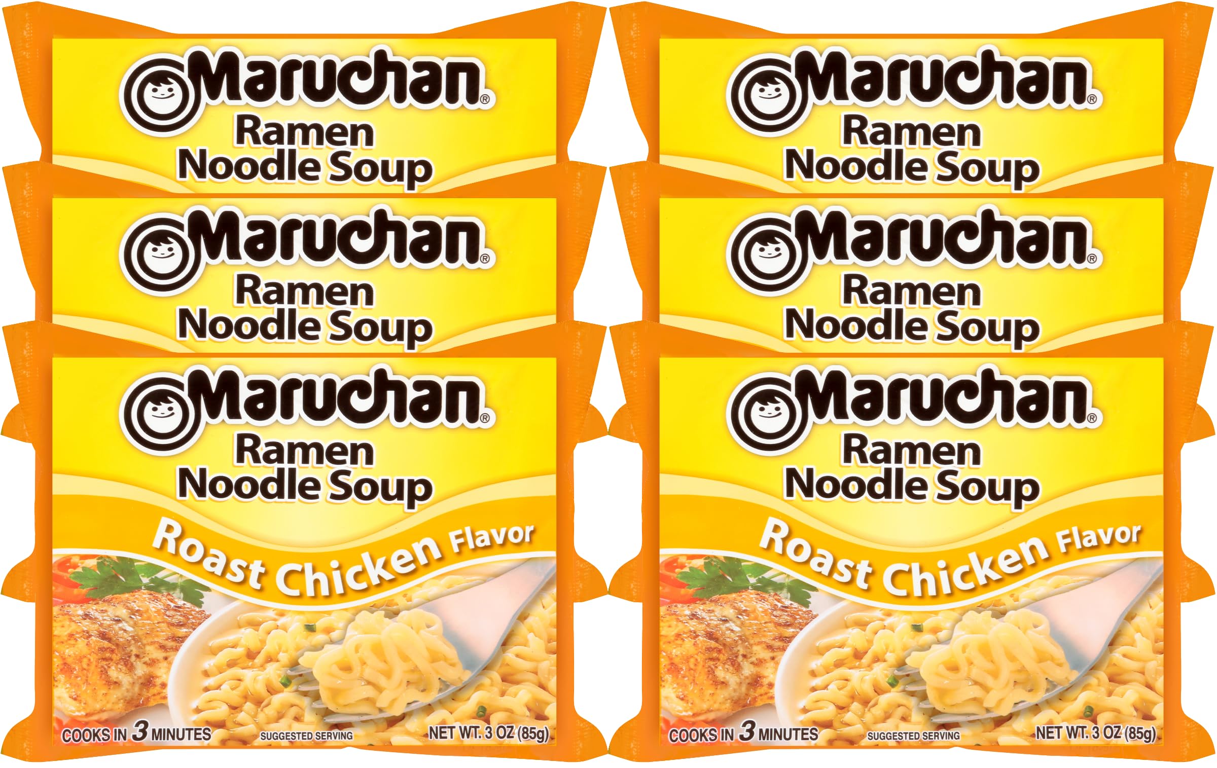 Maruchan Ramen Roast Chicken Flavor - 3 oz - 6 Pack