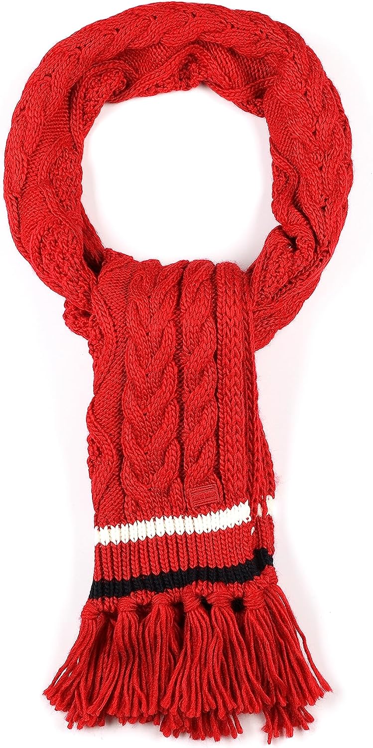 Tommy Hilfiger Women's Cable With Stripe Scarf