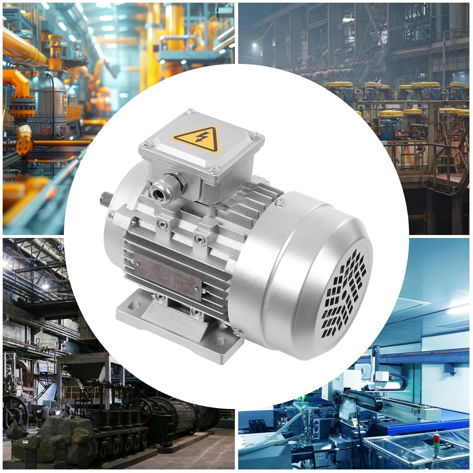 Motor eléctrico 230/400 V, trifásico, motor asíncrono de 3 fases, corriente trifásica, bobinas de cobre, motor trifásico -15≤0≤ 40℃, motor de alta velocidad para maquinaria minera industrial (MS6334