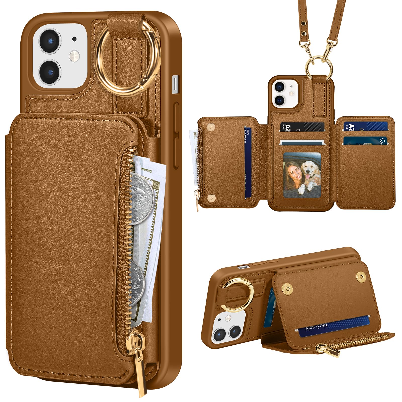 Coque iPhone 12 Pro marron housse protection silicone antichoc Kuafcase - 8