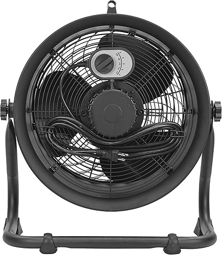 Miniatura 9 de Caterpillar® fan 14”-Blade High-Velocity Drum Fan Heavy Duty Industrial Grade (Black, 2-in-1): 2,300 CFM, 4-Speed, 360 Degree Adjustable Drum Head,